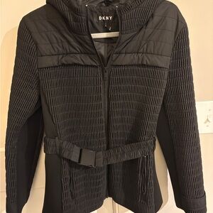 DKNY Women's Black Textured Jacket